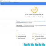 Google Pagespeed Test am Beispiel von WMI